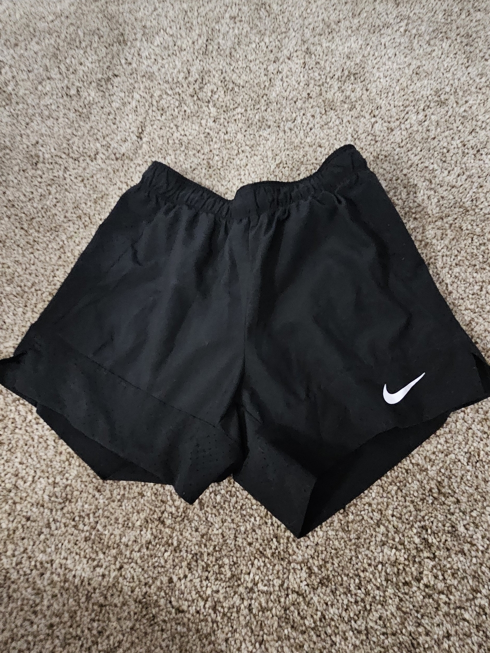 Nike Black Women's Training Shorts with White Swoosh